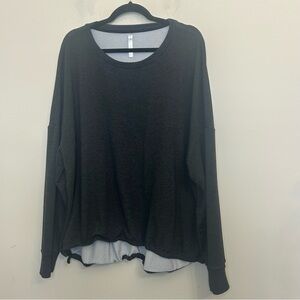 79.  Fabletics Women's gray Long Sleeve sweatshirt size 2X